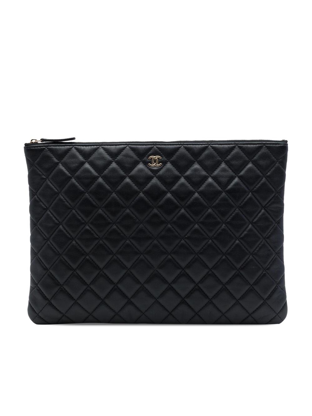 Chanel Large Quilted Lambskin O Case #362598C10B
